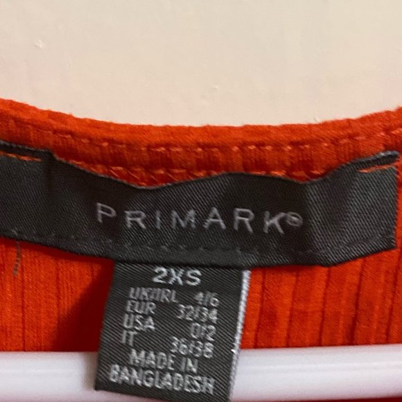 NWOT Primark Orange Front Knot Crop Top - Picture 3 of 3